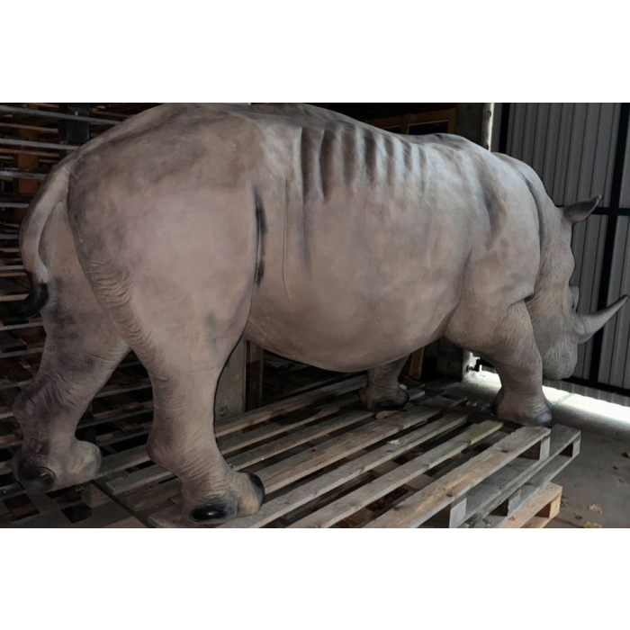 XXL Nashorn Kopf unten lebensgroß Dekorationsfigur