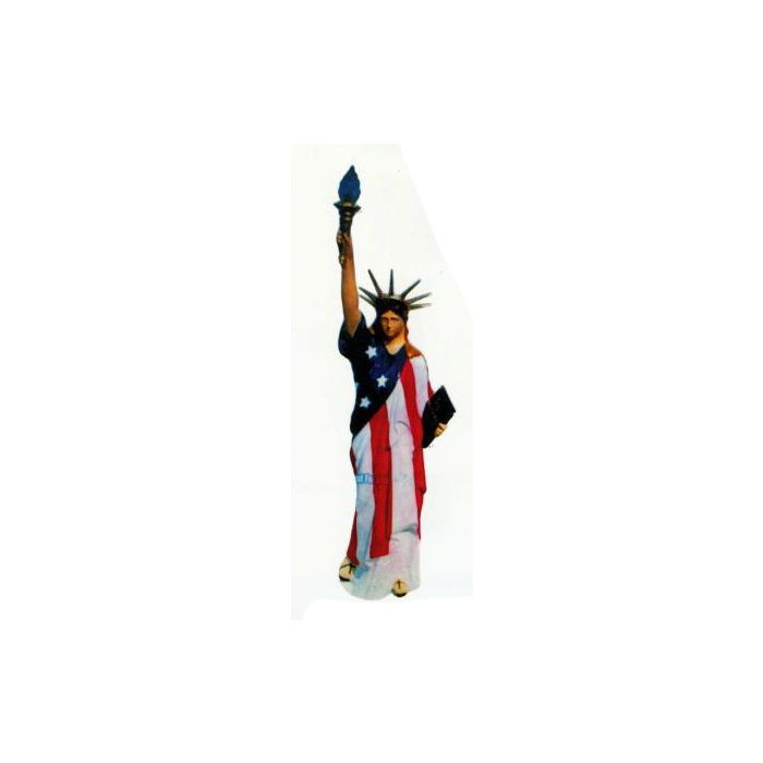 große amerikanische Freiheitsstatue mit Lampe lebensgroß Beleuchtung