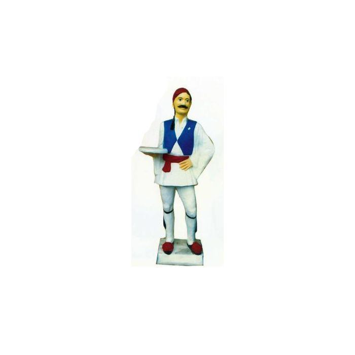 griechischer Kellner mit Tablett lebensgroß Deko- & Werbefigur