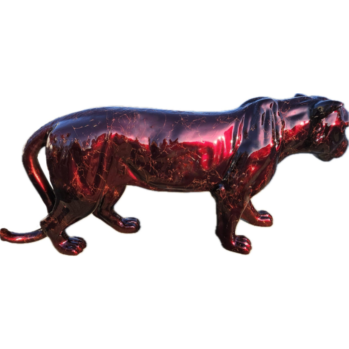 Panther in Metalliclackierung lebensgroß Deko- & Werbefigur