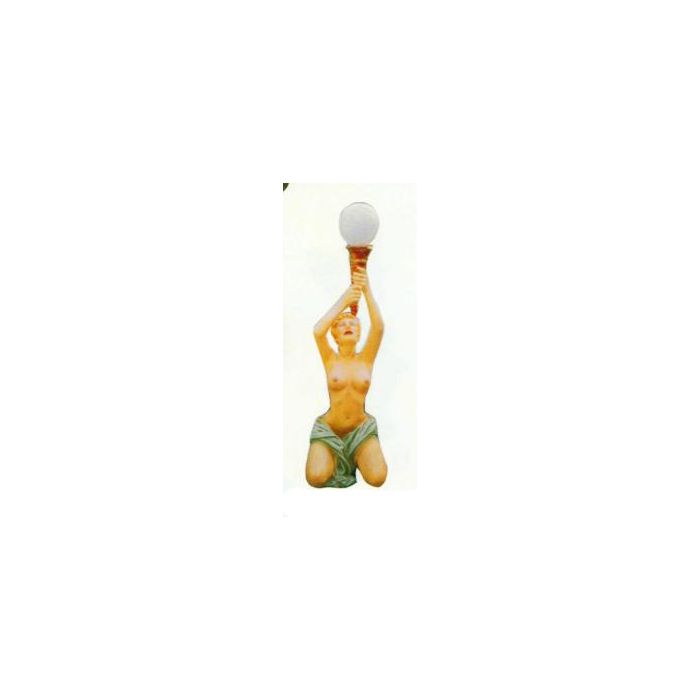 freizügige Frauenfigur mit Lampe als Fackel verkleinert Beleuchtung