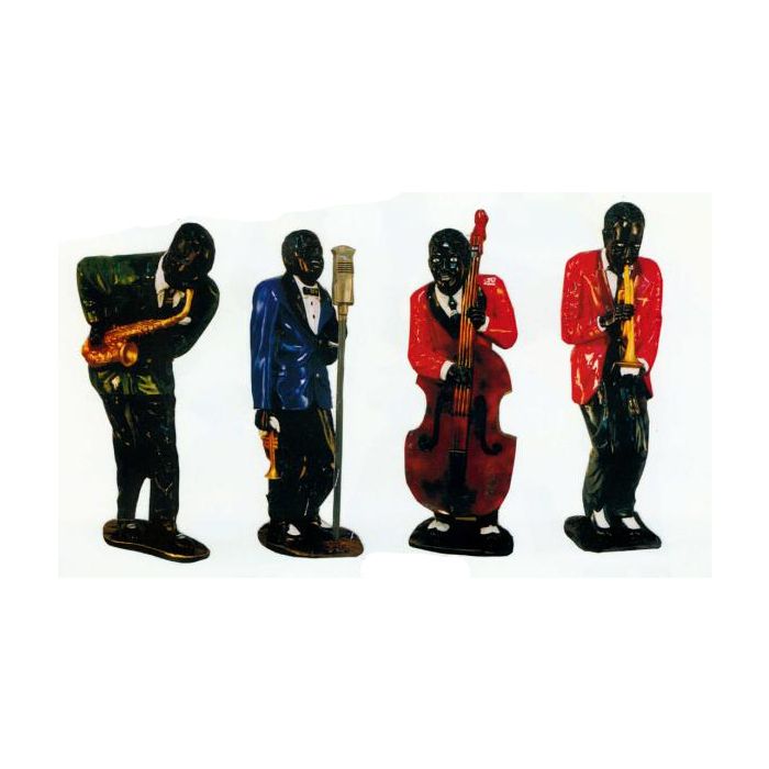 Musiker in Jazzgruppe mittel verkleinert Dekorationsfigur