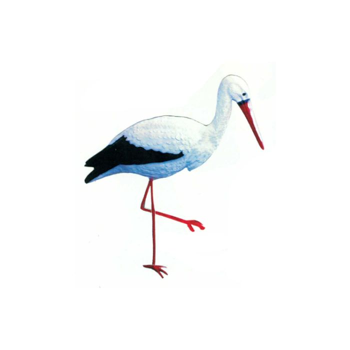 laufender Storch lebensgroß Dekorationsfigur