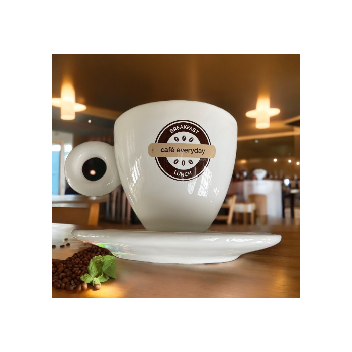 Kaffeetasse mit Unterteller übergroß XXL Deko- & Werbefigur, Diverse Dekoelemente, Diverse Funktionen