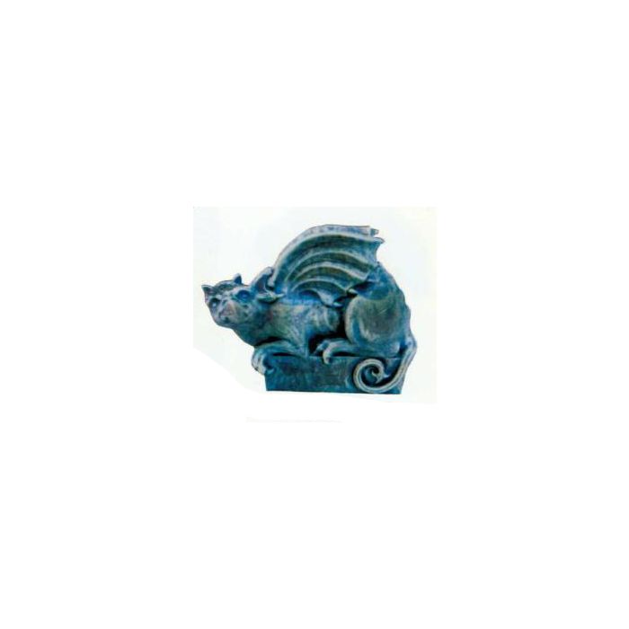 Gargoyle sitzend auf Vorsprung verkleinert Dekorationsfigur