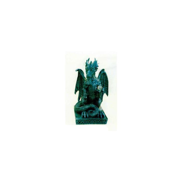 sitzender Drache mit Kugel verkleinert Dekorationsfigur