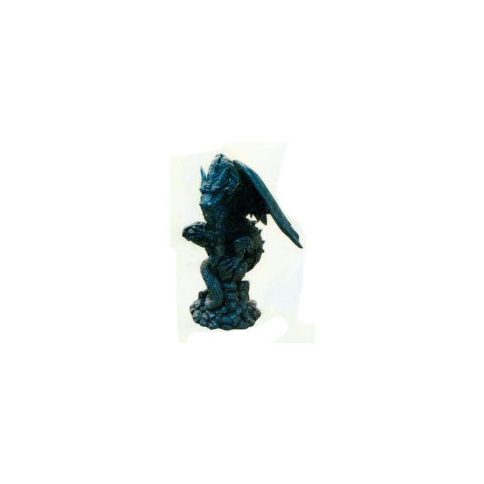 sitzender Drache auf Steinhaufen verkleinert Dekorationsfigur