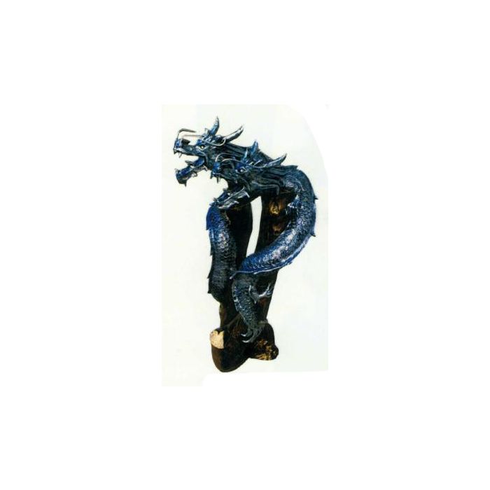doppelter Drache am Baumstamm verkleinert Dekorationsfigur