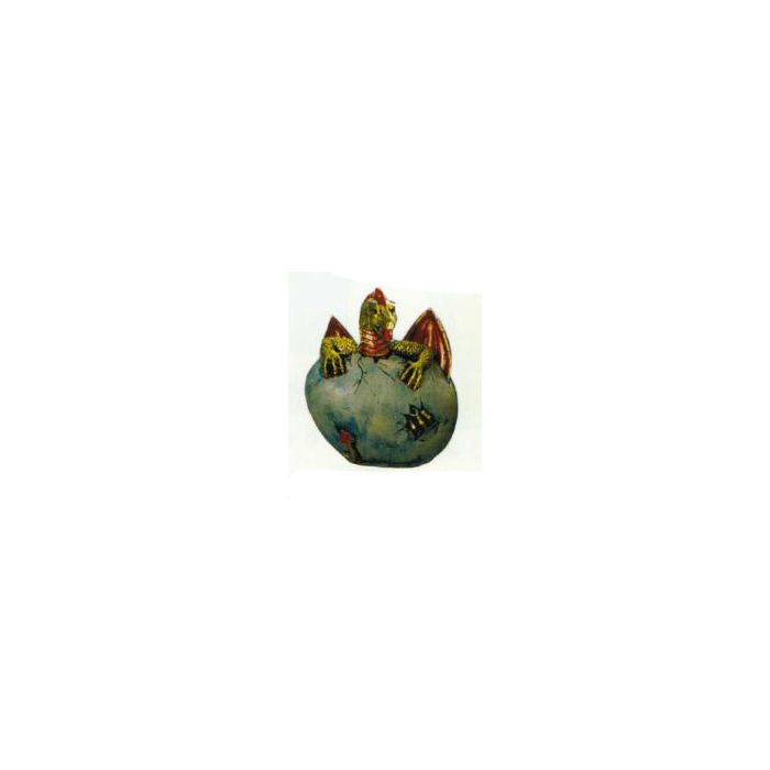 Drachenei mit geschlüpften Drachenbaby verkleinert Dekorationsfigur