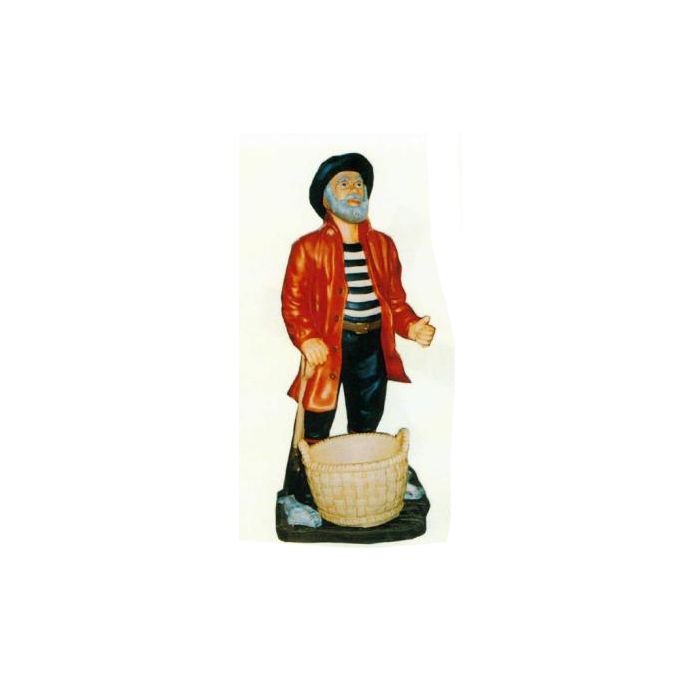 stehender Seemann mit Korb verkleinert Dekorationsfigur