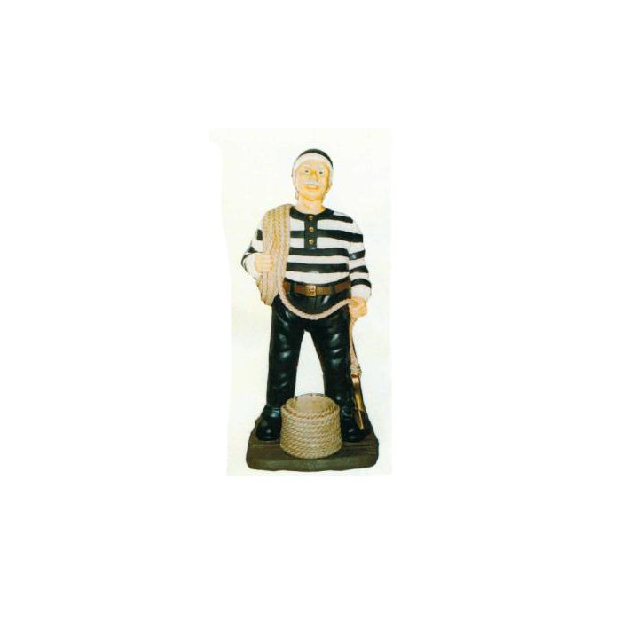 stehender Matrose mit Korb verkleinert Dekorationsfigur