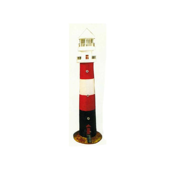großer rot weißer Leuchtturm verkleinert Dekorationsfigur