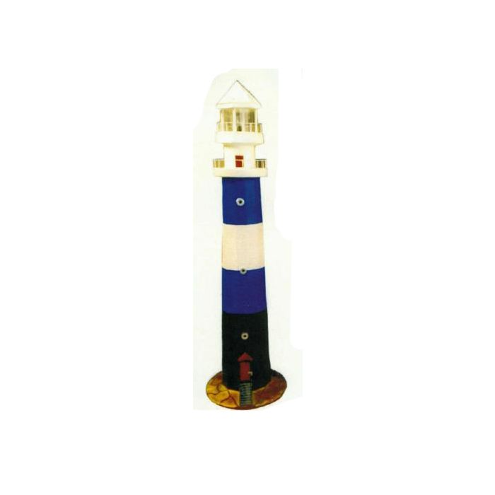 großer blau weißer Leuchtturm verkleinert Dekorationsfigur
