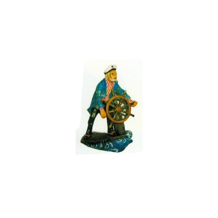 Seemann mit Steuerrad klein verkleinert Dekorationsfigur