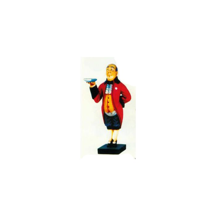 vornehmer französischer Kellner klein verkleinert Dekorationsfigur