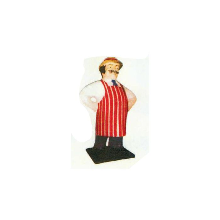 dicker kleiner Ladenbesitzer verkleinert Dekorationsfigur
