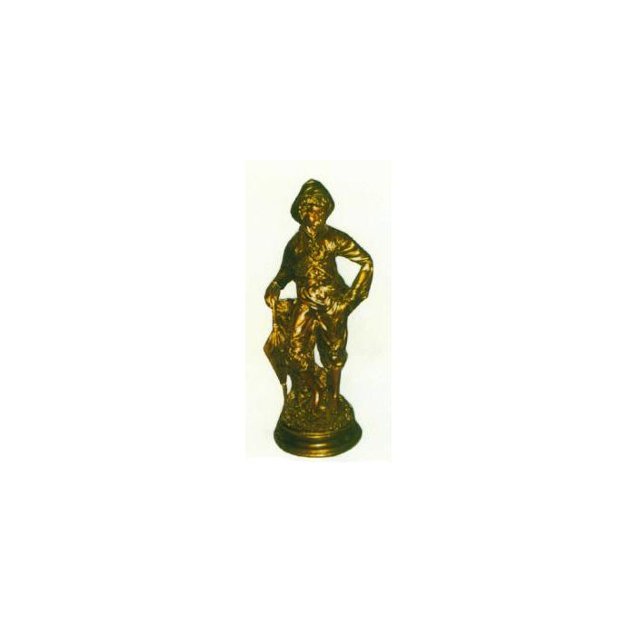 goldener Mann mit Schirm verkleinert Dekorationsfigur
