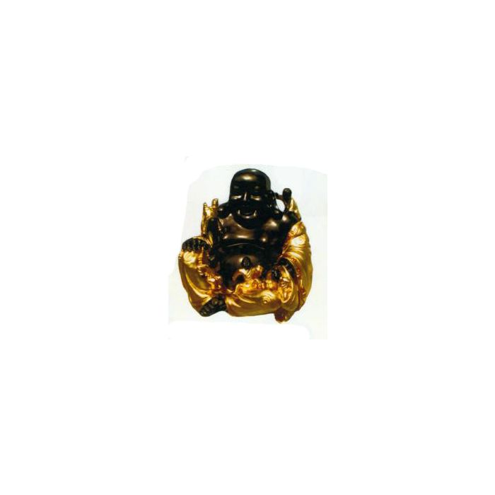 dicker Buddha gold braun verkleinert Dekorationsfigur