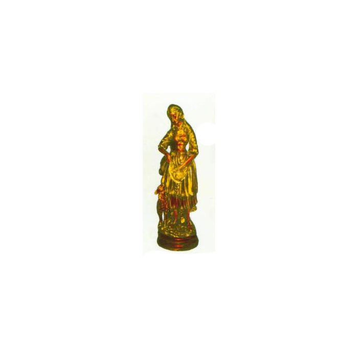 goldene Frau im Kleid verkleinert Dekorationsfigur