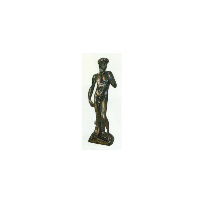 Männerfigur David in Bronzeoptik verkleinert Dekorationsfigur