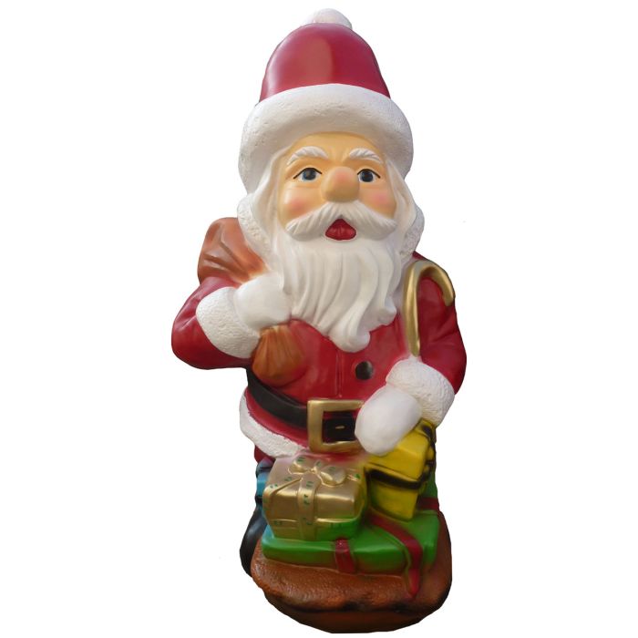 kleiner Weihnachtmann mit Geschenken verkleinert Dekorationsfigur