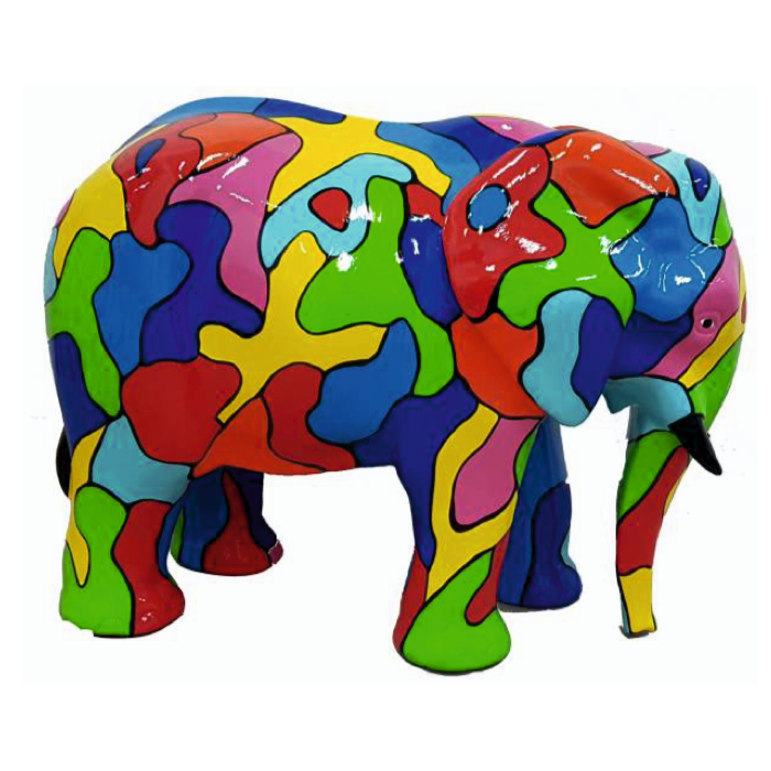 Elefant Mosaik verkleinert Deko- & Werbefigur