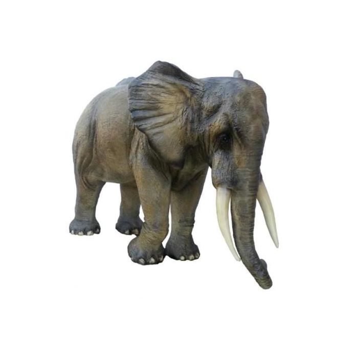 lebensgroßer Elefant mit Rüssel unten lebensgroß Deko- & Werbefigur