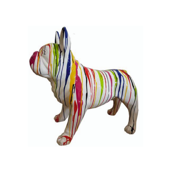 französische Bulldogge mit Farbverlauf vergrößert Deko- & Werbefigur