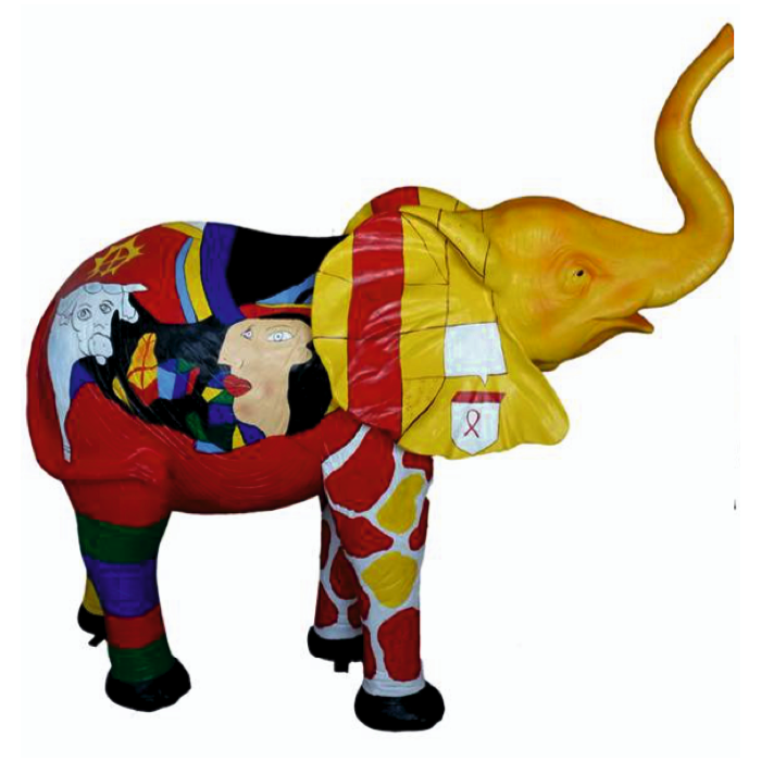 Elefant Picasso lebensgroß Deko- & Werbefigur