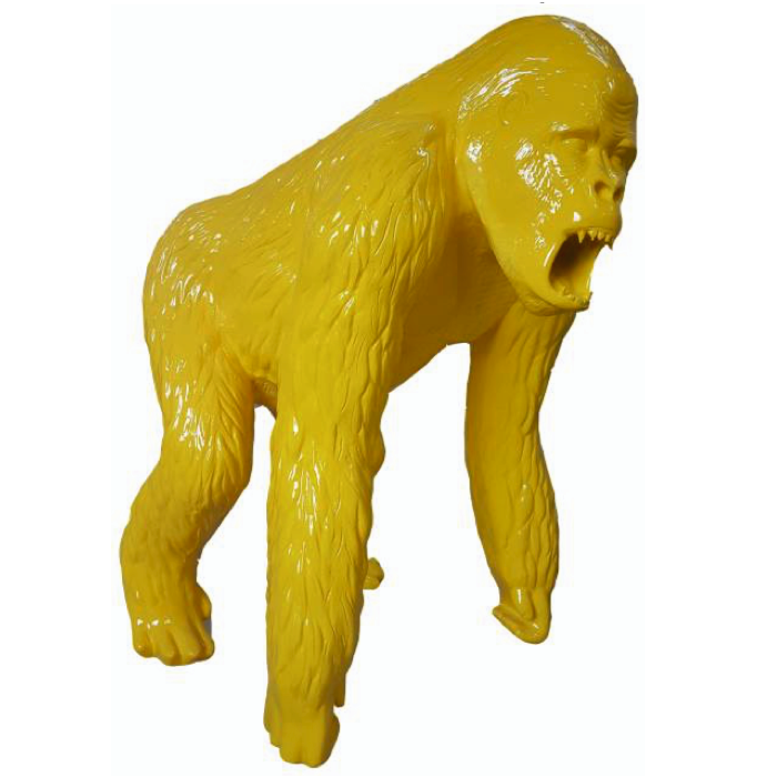 Gorilla gelb lebensgroß Deko- & Werbefigur