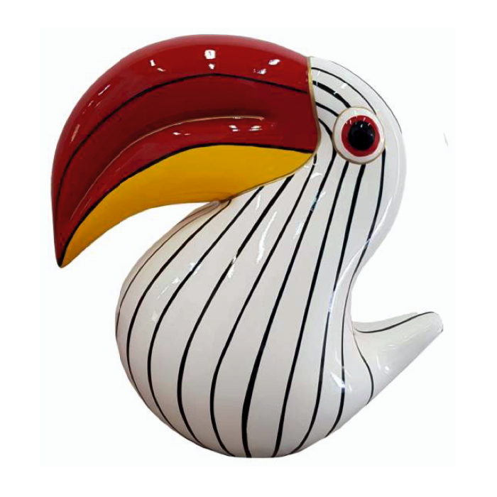 Tucan weiß lebensgroß Deko- & Werbefigur