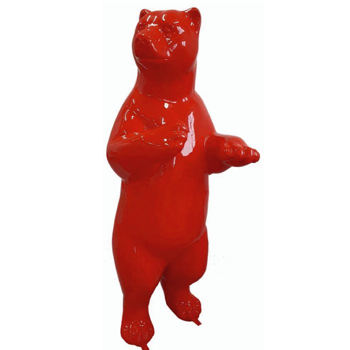 Bär rot lebensgroß Deko- & Werbefigur