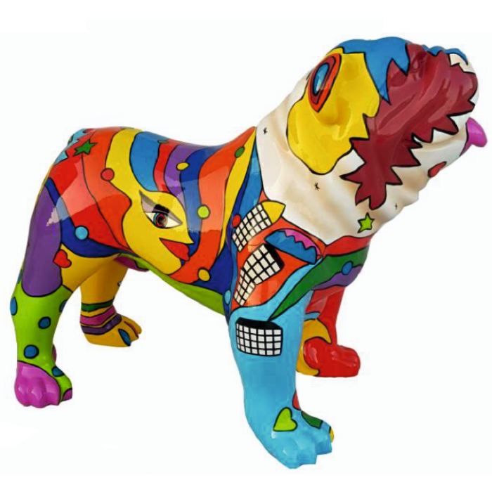 Hund Bulldogge Artdesign lebensgroß Deko- & Werbefigur