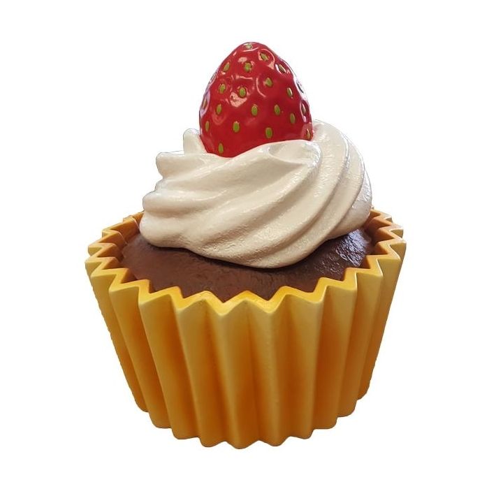 CupCake Erdbeere vergrößert Deko- & Werbefigur