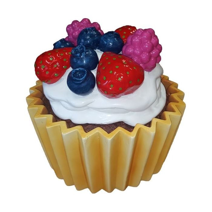 CupCake mit Beeren vergrößert Deko- & Werbefigur