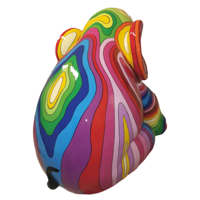 Elefant in Regenbogenbemalung verkleinert Deko- & Werbefigur