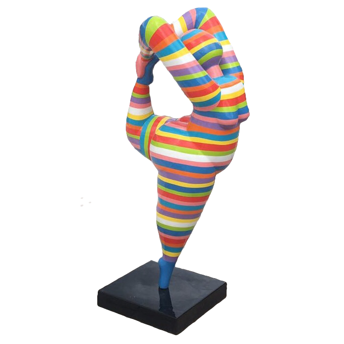 Moderne gestreifte Frau klein 85cm verkleinert Deko- & Werbefigur