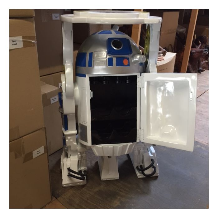 R2D2 Roboter Butler mit Tisch lebensgroß Dekorationsfigur, Tisch