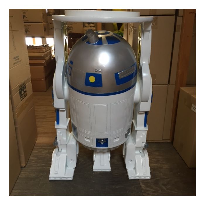 R2D2 Roboter Butler mit Tisch lebensgroß Dekorationsfigur, Tisch