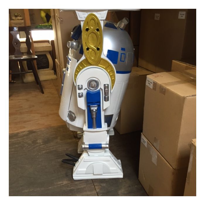 R2D2 Roboter Butler mit Tisch lebensgroß Dekorationsfigur, Tisch