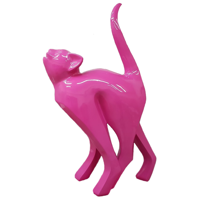 Pinke moderne Katze vergrößert Deko- & Werbefigur