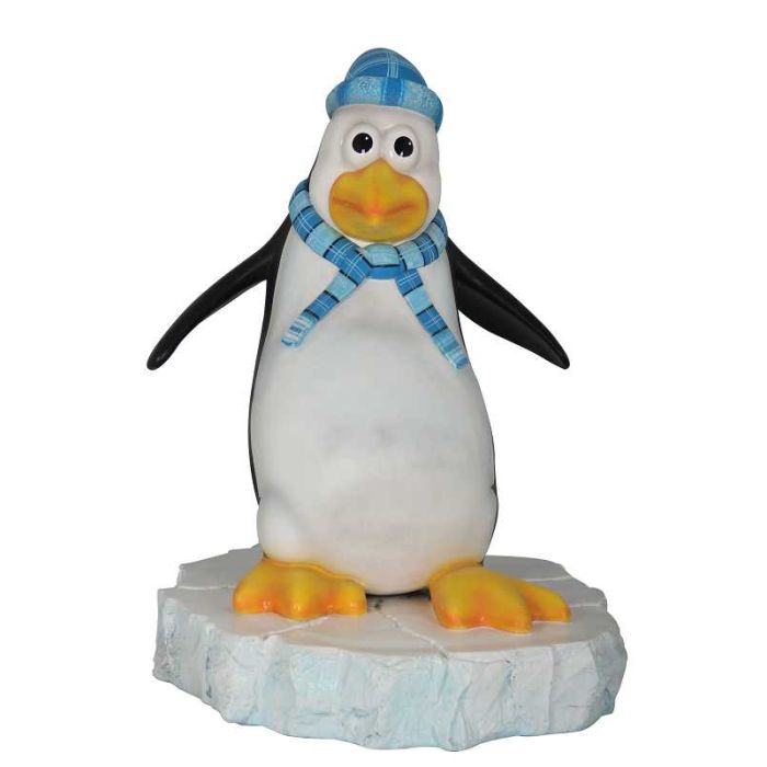 Pinguin Dipper mit Eisscholle lebensgroß