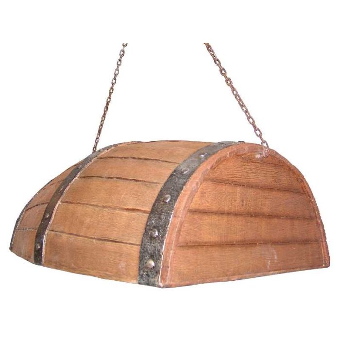 Holzfasslampe lebensgroß