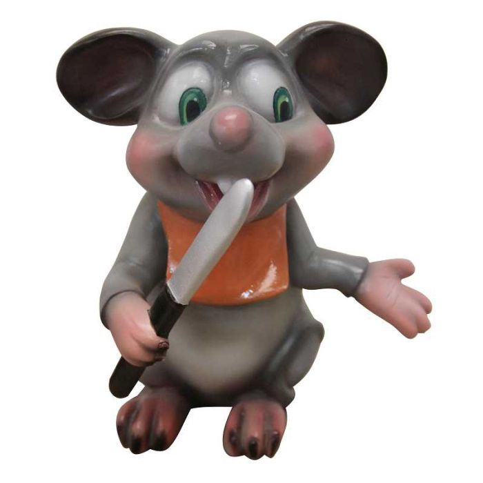 Comic Maus mit Messer keine Angabe