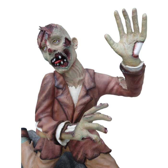 Zombie knieend lebensgroß
