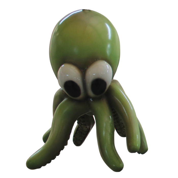 Comic Octopus Lulu lebensgroß