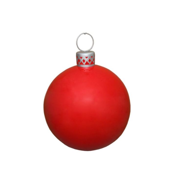 Matt rote Weihnachtskugel in XXL vergrößert Dekorationsfigur