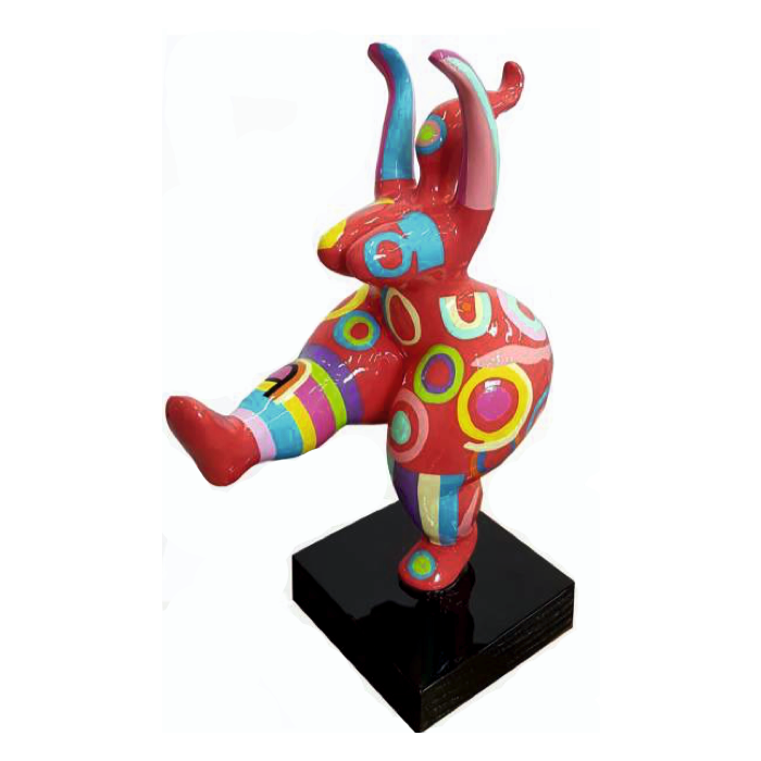 Frau Nanaart Akrobat bunte Kreise 85cm verkleinert Deko- & Werbefigur
