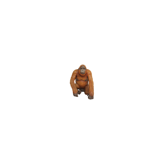 Orang Utan sitzend lebensgroß