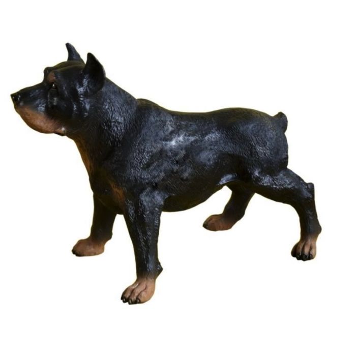 Rottweiler Kampfhund lebensgroß Dekorationsfigur